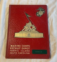 USMC Parris Island Yearbook 1965 – Platoon 183 – Vietnam Era; see description