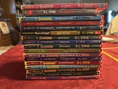 R.L. STINE GOOSEBUMPS LOT 17 BOOKS USED PRE OWNED PRE LOVED (READ DESCRIPTION) !