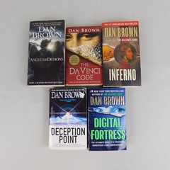 5pc Paperback Lot Dan Brown Thriller Novels Robert Langdon Series #2692