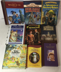 Classic Literature Lot of 9: Secret Garden Pinocchio Pygmalion Swiss Family Oz