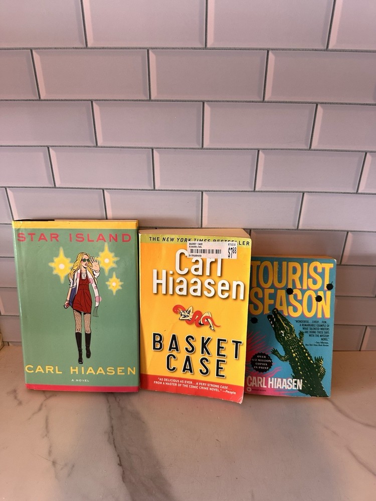 Carl Hiaasen Lot Of 3 Tourist Season Star Island Basket Case