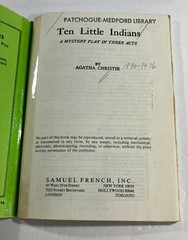 Ten Little Indians -1946 Samuel French Agatha Christie Mystery Play PB