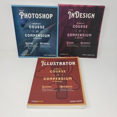Adobe Course Books Lot of 3 (Illustrator, Photoshop, InDesign, PB, Rocky Nook)