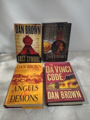 Robert Langdon: First 4 Hardcover Books, 2 First Edition Novels Collection!