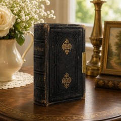Antique Holy Bible Pocket Bible 1878 Inscription Leather Bound with Brass Clasp