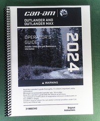2024 Can-Am Outlander 500 2WD Owner’s Manual: 394 Pages & Protective Covers