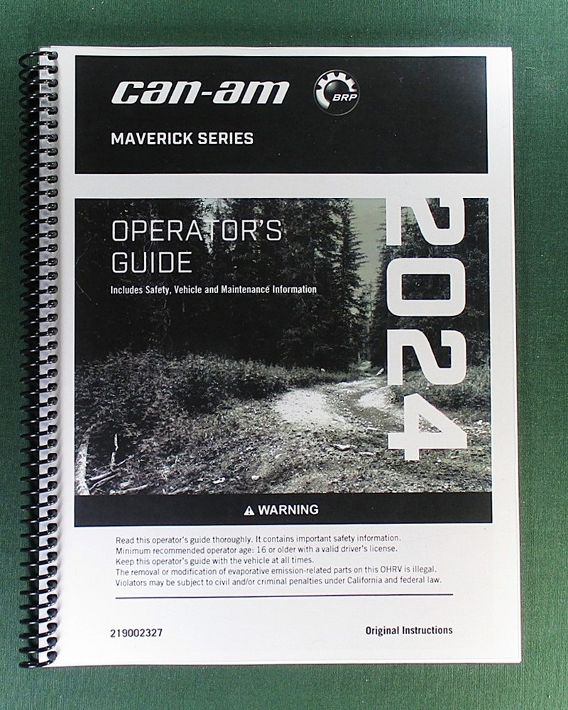 2024 Can-Am Maverick DS Turbo RR Owner’s Manual: 254 Pages & Protective Covers