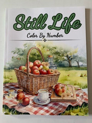 NEW STILL LIFE COLOR BY NUMBER BOOK BY JANE MILLER YOUNG ADULT TO ADULT