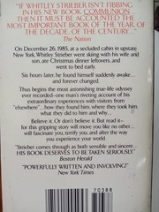 Communion: A True Story Mass Market Paperback Whitley Strieber First Printing