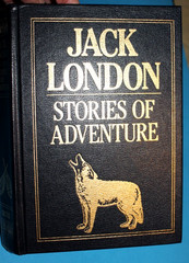 THE JACK LONDON LIBRARY 2 Volumes Dark Blue Bonded LEATHER with Slipcase
