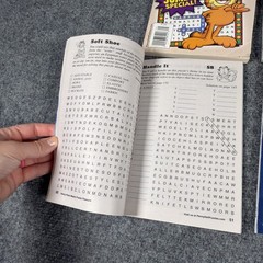 Penny Press Dell GARFIELD 4 Super Jumbo Word Seek Search Puzzle Books READ
