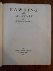 📚 Hawking or Faulconry by Richard Blome – 1929 Limited Edition 361 of 650