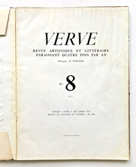 VERVE. Reveue artistique et littéraire. N° 8 (Vol. II) MATISSE, MIRÓ, BONARD.