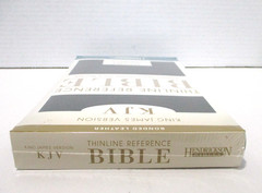 KJV Thinline Reference Bible Hendrickson Light Portable Black Bonded Leather