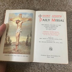 1959 Saint Joseph Daily Missal Genuine Leather book