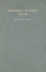 European Authors, 1000-1900 : A Biographical Dictionary of Europe