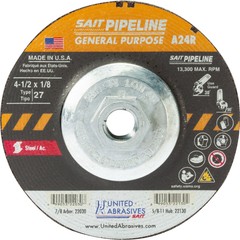 United Abrasives 22130 4-1/2×1/8×5/8-11 A24R Pipeline Grinding Wheels 10 pack
