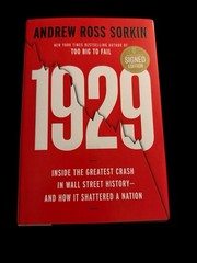 1929 by Andrew Ross Sorkin 2025 Hardcover SIGNED 1st Printing