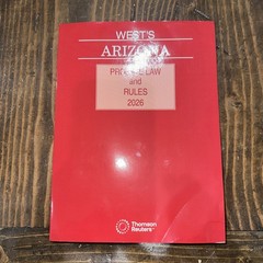 West’s Arizona Probate Law and Rules, 2026 Ed. Paperback West Good Condition