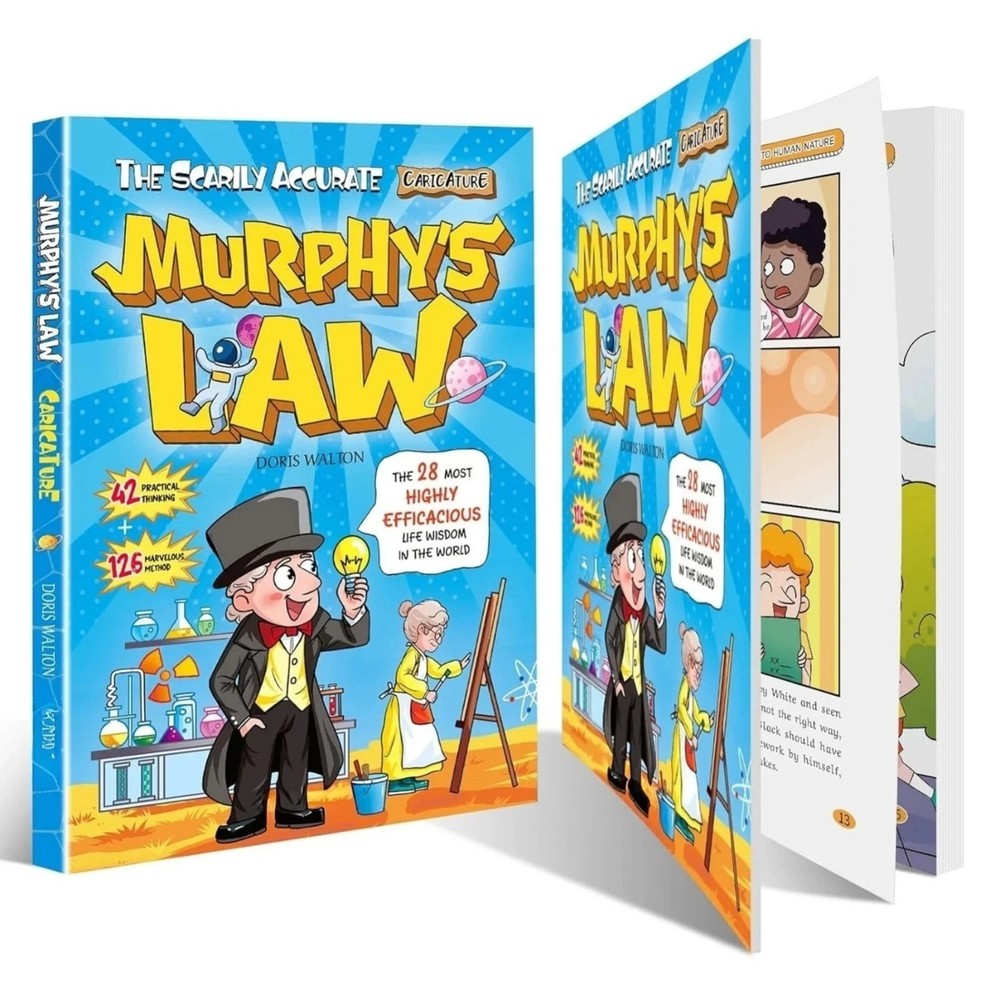 Murphy’s Law Illustrated Book 42 Thinking Tips Comic Philosophy for Kids