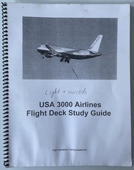 USA 3000 Airlines Flight Deck Study Guide 2005 Commercial Airliner Training Book
