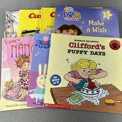 Dora Explorer Fancy Nancy Peppa Clifford Curious George 7 Children’s Book Lot