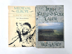Lot of 2 MIDDLE AGES POLITICS MYTHS BOOKS Medieval Europe-Irish Fairy&Folk Tales