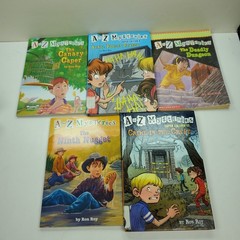 Lot of 10 A to Z Mysteries PB & HC Books by Ron Roy Scholastic Set Super Edition