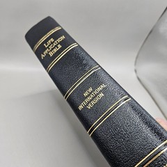 NIV 1984 Life Application Study Bible Thumb Indexed – Black Genuine Leather