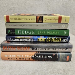 Book Lot Of 6 Novels Fiction Memoir Fern Micheals Delia Owens Ruth Ware PB HC