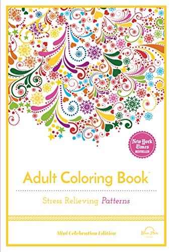 STRESS RELIEVING PATTERNS: ADULT COLORING BOOK, MINI By Blue Star Press *VG+*
