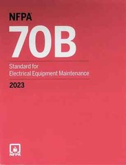 NFPA 70B Standard for Electrical Equipment Maintenance 2023 Edition Paperback..