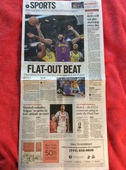 DAILY BREEZE SPORTS SECTION MARCH 30-31 2024 ANTHONY DAVIS LAKERS AARON NESMITH