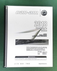2018 Can-Am Maverick X mr 1000R Owner’s Manual: 147 Pages & Protective Covers