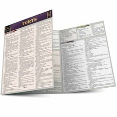 Torts: QuickStudy – Pamphlet, by BarCharts Publishing Inc. – Very Good c