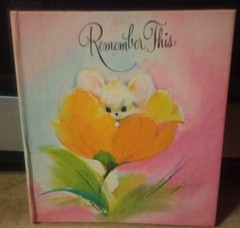 Vtg ’68 Novelty Pet American Greetings Book Animal Flower Pink Some Writing Love