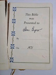 Lot of 2 VTG Bibles Water Buffalo Leather Authentic KJV Thumb Indexed Red Letter