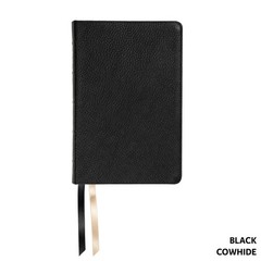 NASB 1995 Handy Size Bible-Black Paste-Down Cowhide Leather