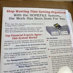 NEW HOMEFILE Financial planning organizer kit HANDBOOK Martin 2004 48 pages