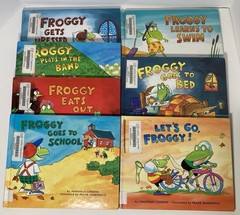Lot of 7 Froggy books by Jonathan London & Frank Remkiewicz Hardcover EX-LIBRARY
