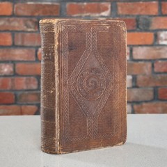 Antique c1860s Victorian Holy Bible Leather Bound Pocket Edition with Gilt Edges
