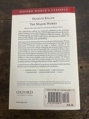 Francis Bacon : The Major Works by Francis Bacon (2002, Uk-Trade Paper)