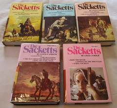 THE SACKETTS Complete 5 Volume Series by LOUIS L’AMOUR Book Club Edition HCDJ