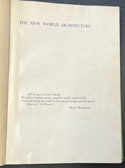 Sheldon Cheney 1930 THE NEW WORLD ARCHITECTURE Ex-Library Rebind HC