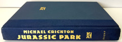 Jurassic Park, Michael Crichton 1990 1st ed 1st print w $19.95 DJ in Mylar