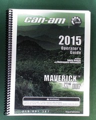 2015 Can-Am Maverick X MR 1000 Owner’s Manual: 147 Pages & Protective Covers!