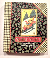 Mary Engelbreit Christmas Mini Book Merrily Merrily With Jacket Vintage 1995 EUC