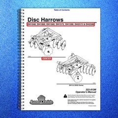 LAND PRIDE DH10 Series Disc Harrows Operators Manual – WIRE BOUND – TOUGH COVERS