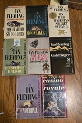 Lot of 8 James Bond Signet 1960’s Vintage Paperbacks by Ian Fleming 007
