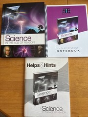 New Science in the Age of Reason Set – Hardcover, & Older Student Notebook.